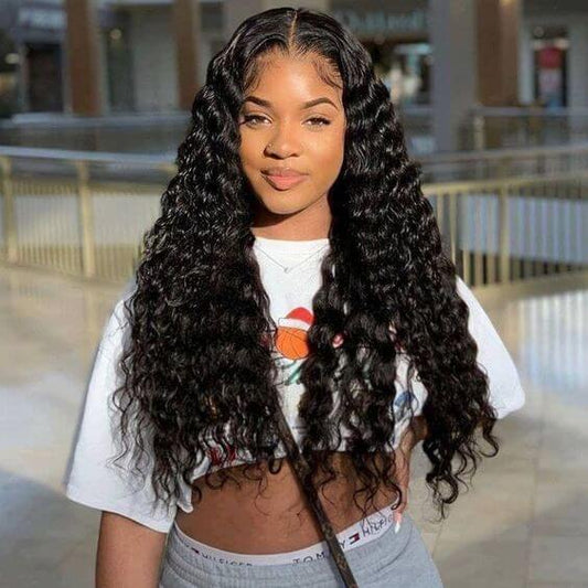 HD - Human Hair 13x6 Lace Front Deep Wave Wig