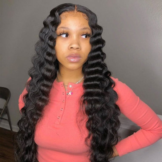 HD - Human Hair 13x4 Lace Front Deep Wave Wig