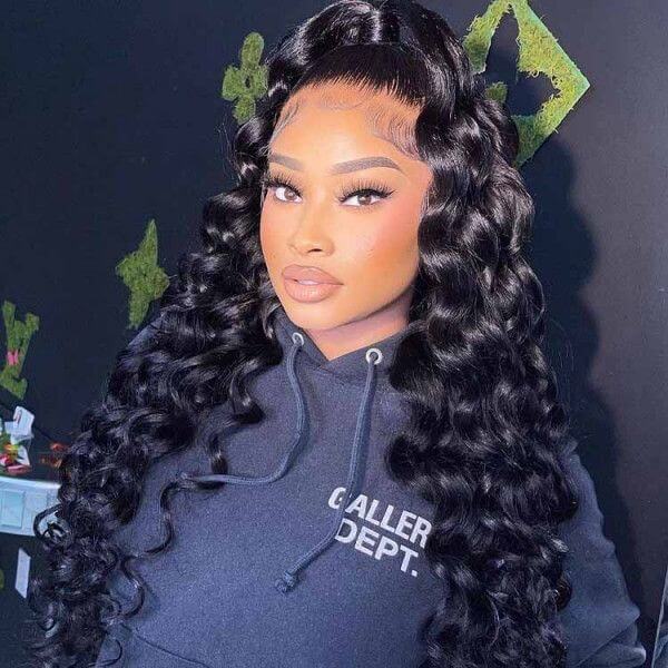 Human Hair 4x4 Lace Closure Loose Wave Wig