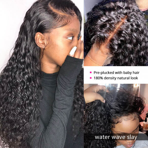 HD - Human Hair 5x5 Lace Closure Water Wave Wig