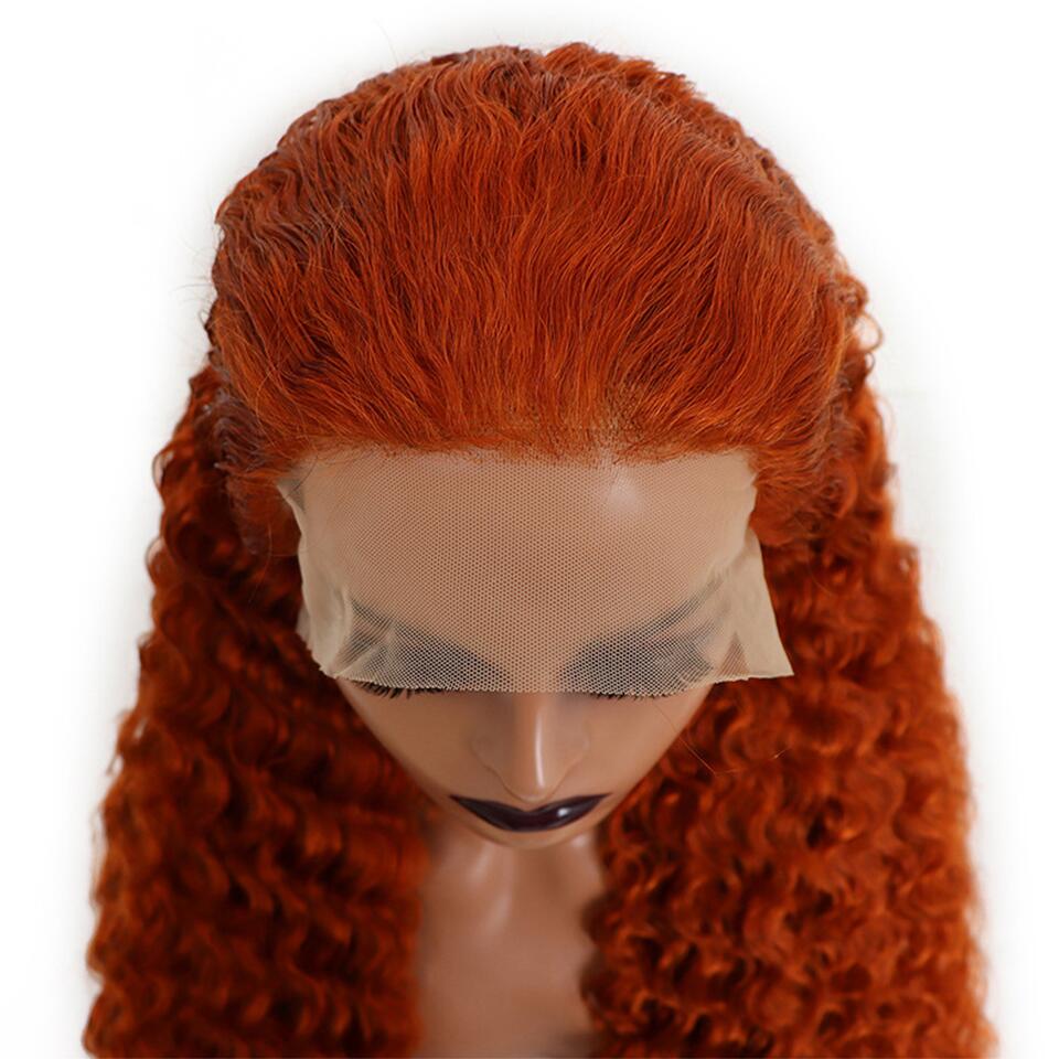 Human Hair 13x4 Lace Front Ginger 350 Wig - All textures are customizable