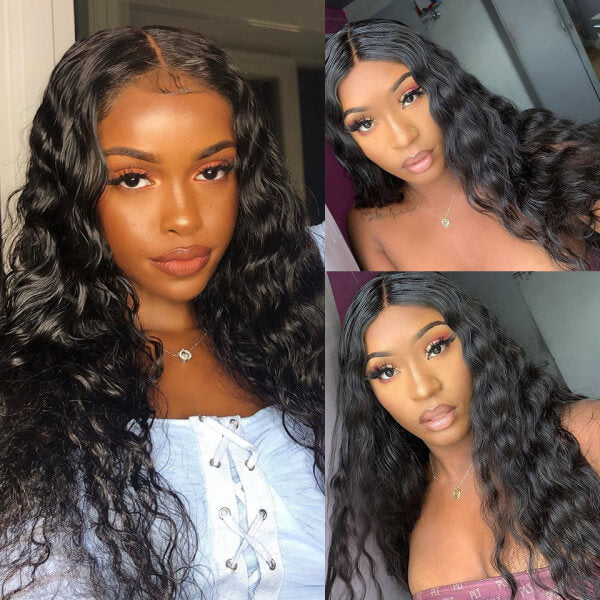 HD - Human Hair 5x5 Lace Closure Loose Deep Wig