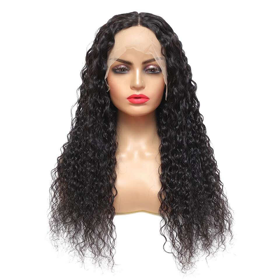 Human Hair 4x4 Lace Closure Water Wave Wig