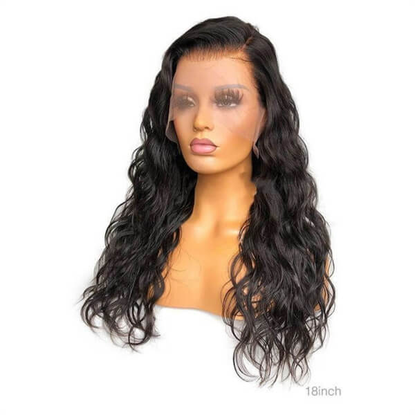 HD - Human Hair 4x4 Lace Closure Natural Wave Wig