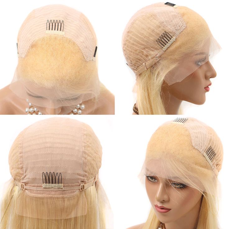 Human Hair 13x4 Lace Front #613 Blonde Body Wave Wig