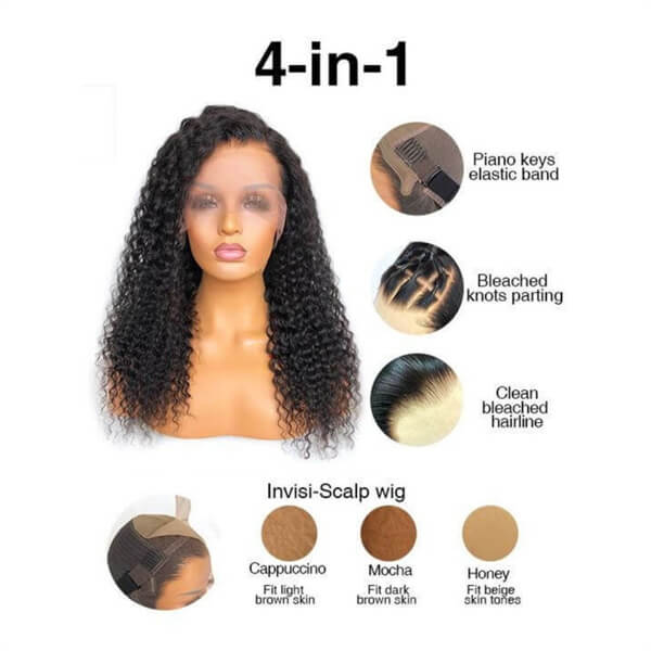 HD - Human Hair 13x6 Lace Front Kinky Curly Wig