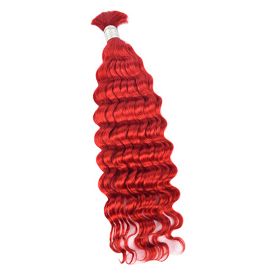 Red Deep Wave Braiding Human Hair